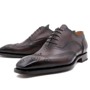 Calfskin "Luke" Wingtip Oxford Brown