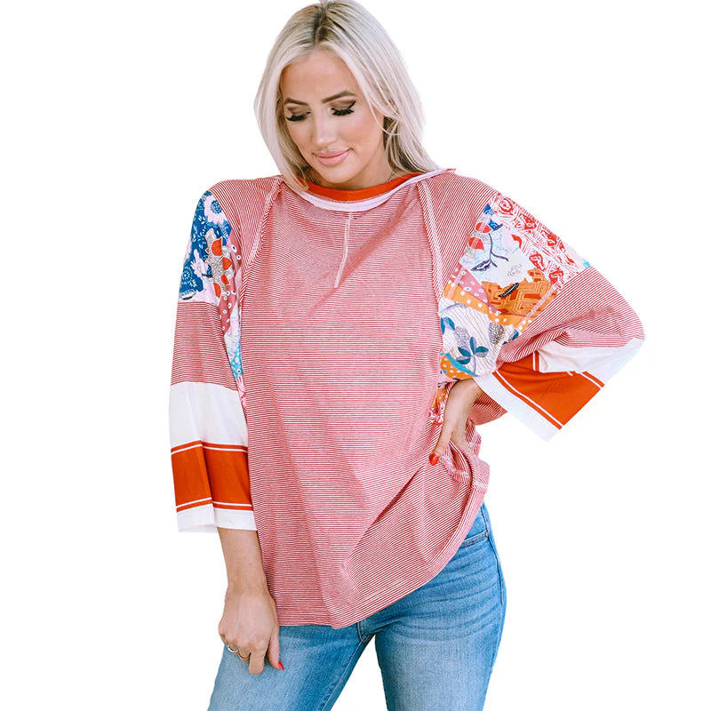 BAILEY™ – Lightweight Patchwork Batwing Top - Image 5