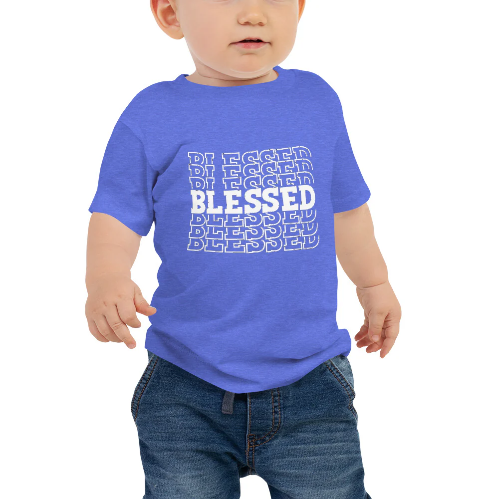 White Blessed Baby Jersey Short Sleeve Tee - Image 3