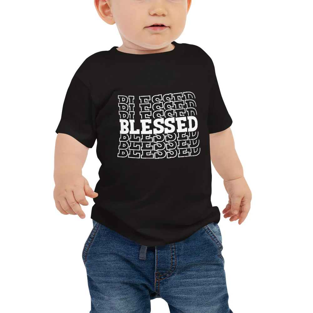 White Blessed Baby Jersey Short Sleeve Tee - Image 2