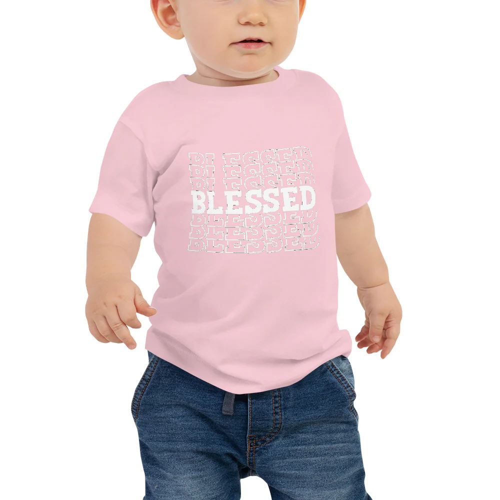 White Blessed Baby Jersey Short Sleeve Tee - Image 4